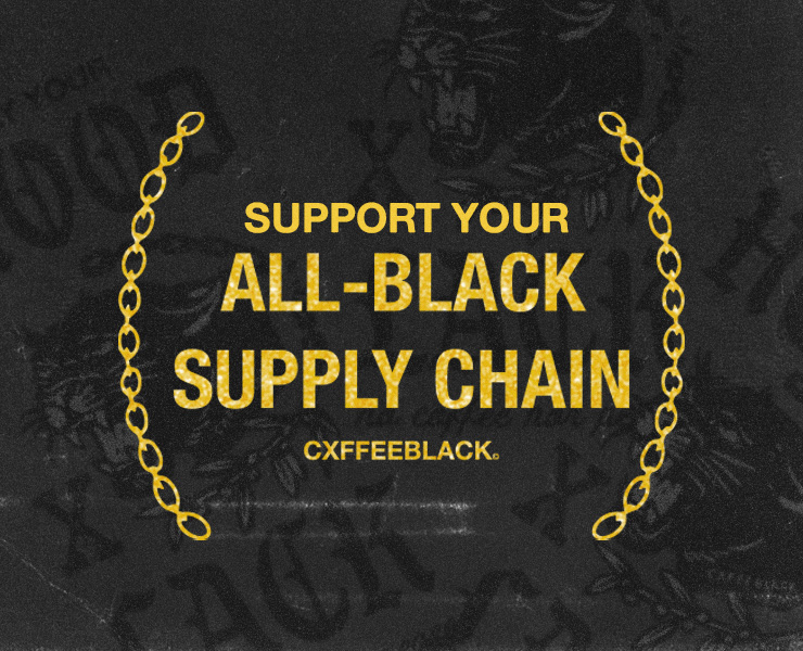 banner advertising all black supply chain