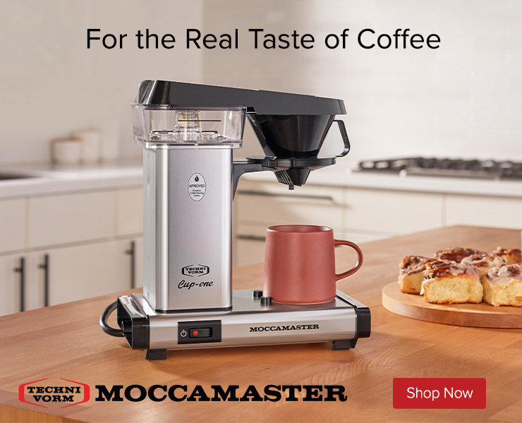 banner advertising moccamaster coffee maker