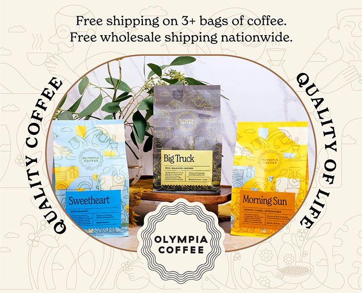 banner advertising olympia coffee free shiping quality coffee and quality of life