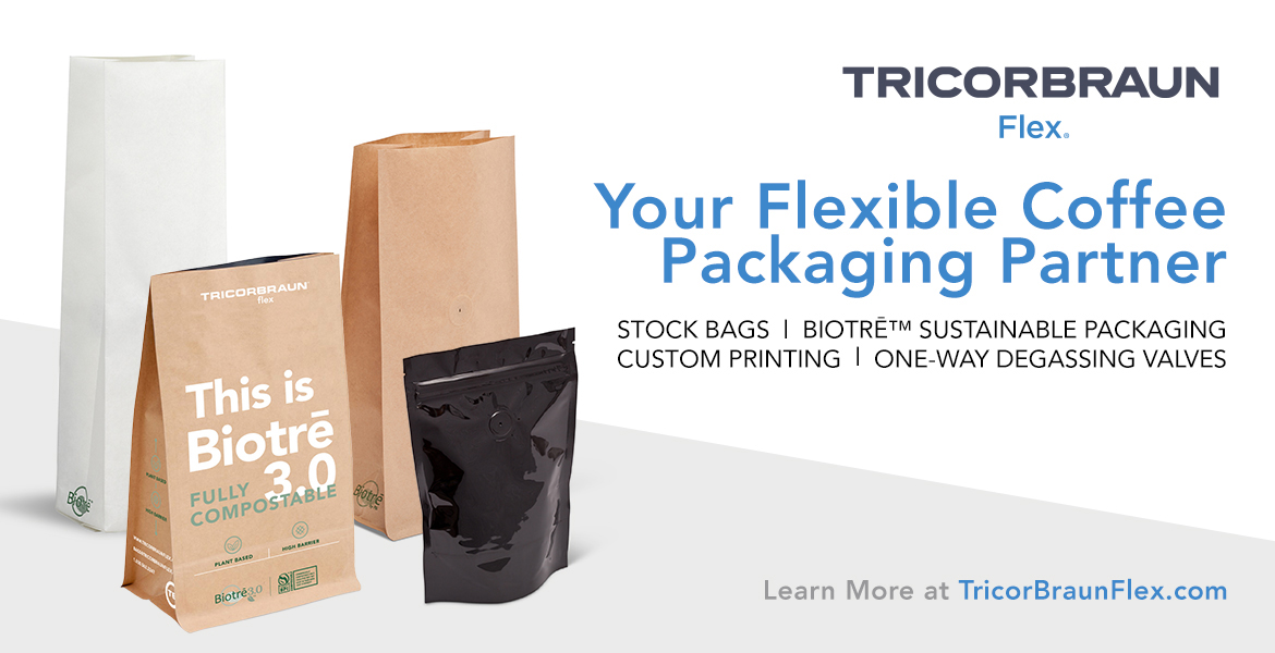 banner advertising tricorbraun flex your flexible coffee packaging partner stock bags biotre sustainable packaging custom printing one way degassing valve